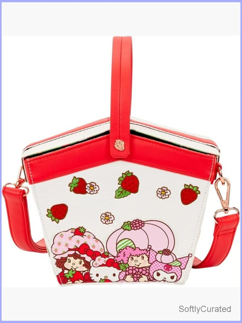 Sanrio X Strawberry Shortcake Figural Crossbody Bag Faux Leather